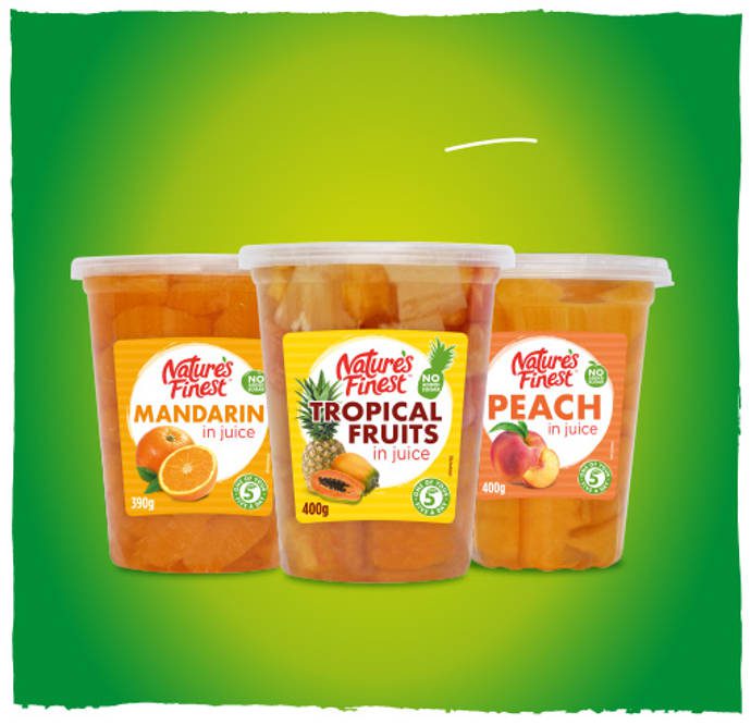 Fruit pots for sharing.