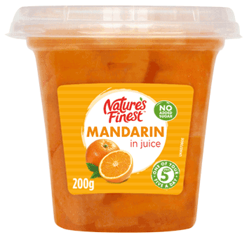 Clear plastic pot. You can see mandarins through the clear plastic.