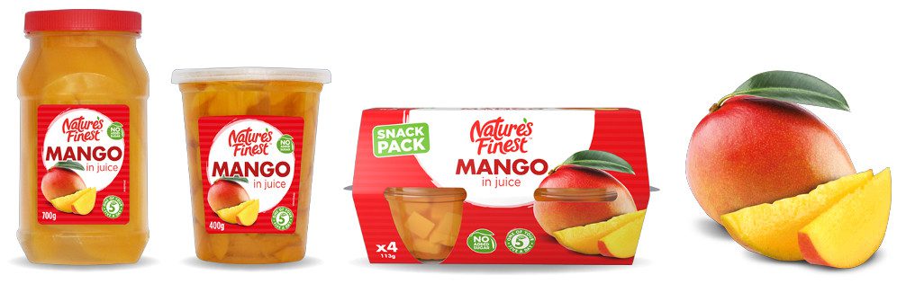 Selection of Nature's Finest Mango In Juice Products