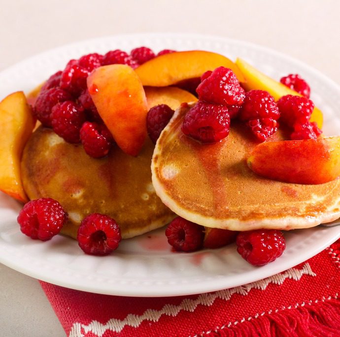 Peach Pancake Stack Recipe