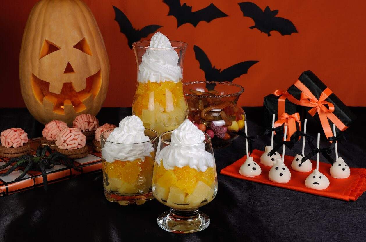 Halloween fruit cups